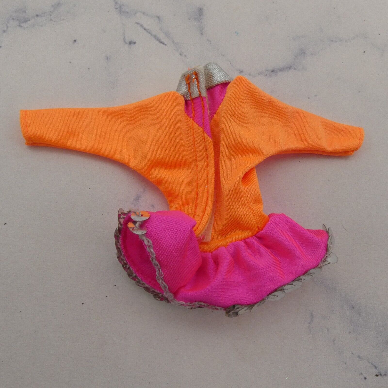 Skipper Baton Twirling Majorette Doll Leotard Orange Uniform 1992 Mattel 3931