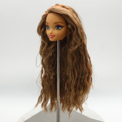 Barbie Dream Besties Teresa Doll Head Medium Light Wavy Brown Hair 2024 HYC23