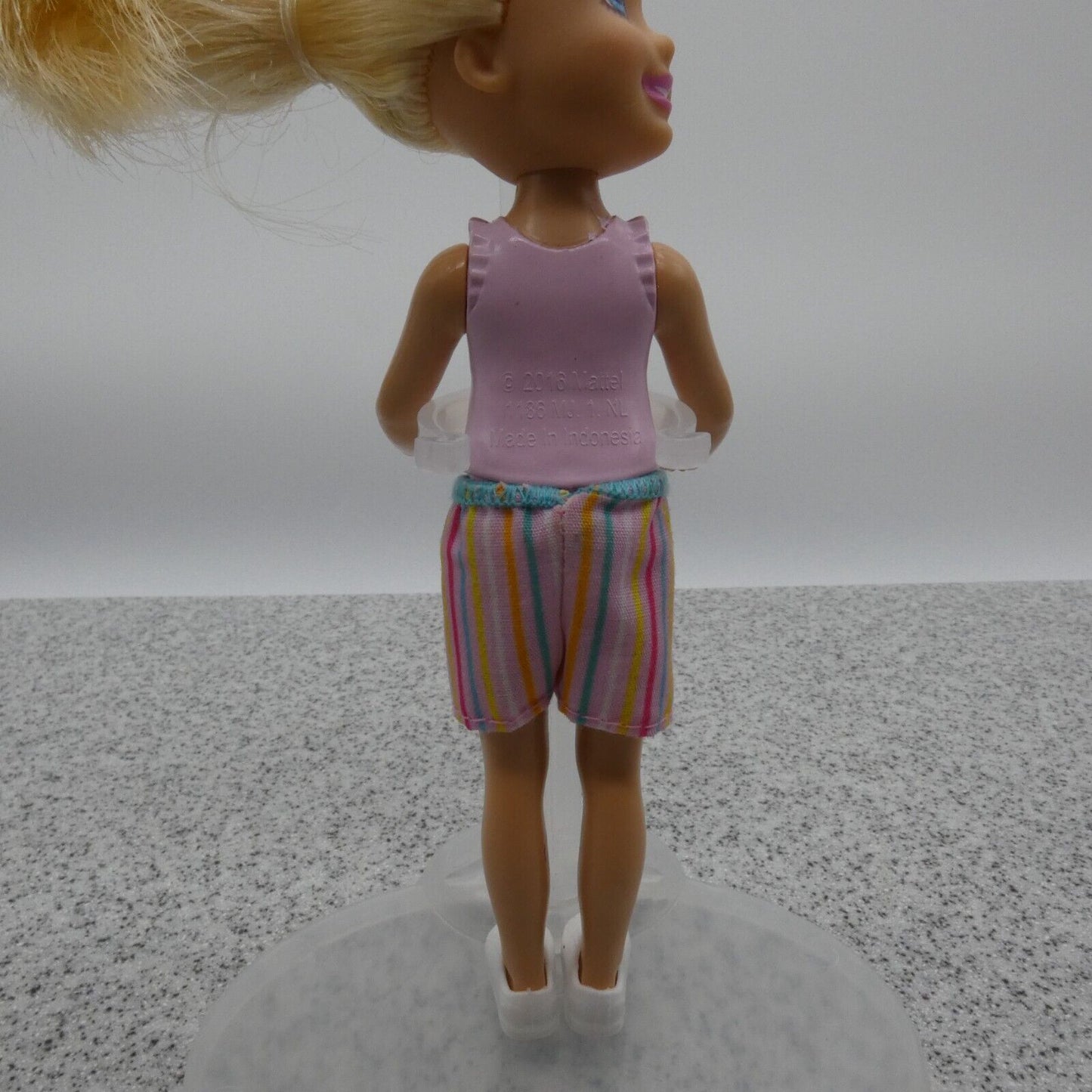 Barbie Chelsea Doll Blonde Light Skin Tone Striped Shorts Shoes DWJ33 Mattel