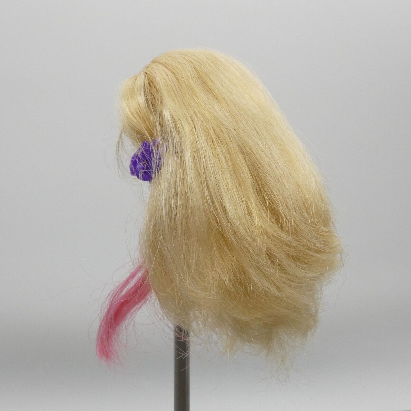 Barbie Doll Head Only Generation Girl CEO Face Blonde Pink Hair Extension Clip