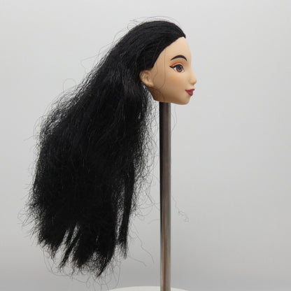 Disney Princess Mulan Doll Head Light Skin Black Hair Royal Shimmer Hasbro E4167