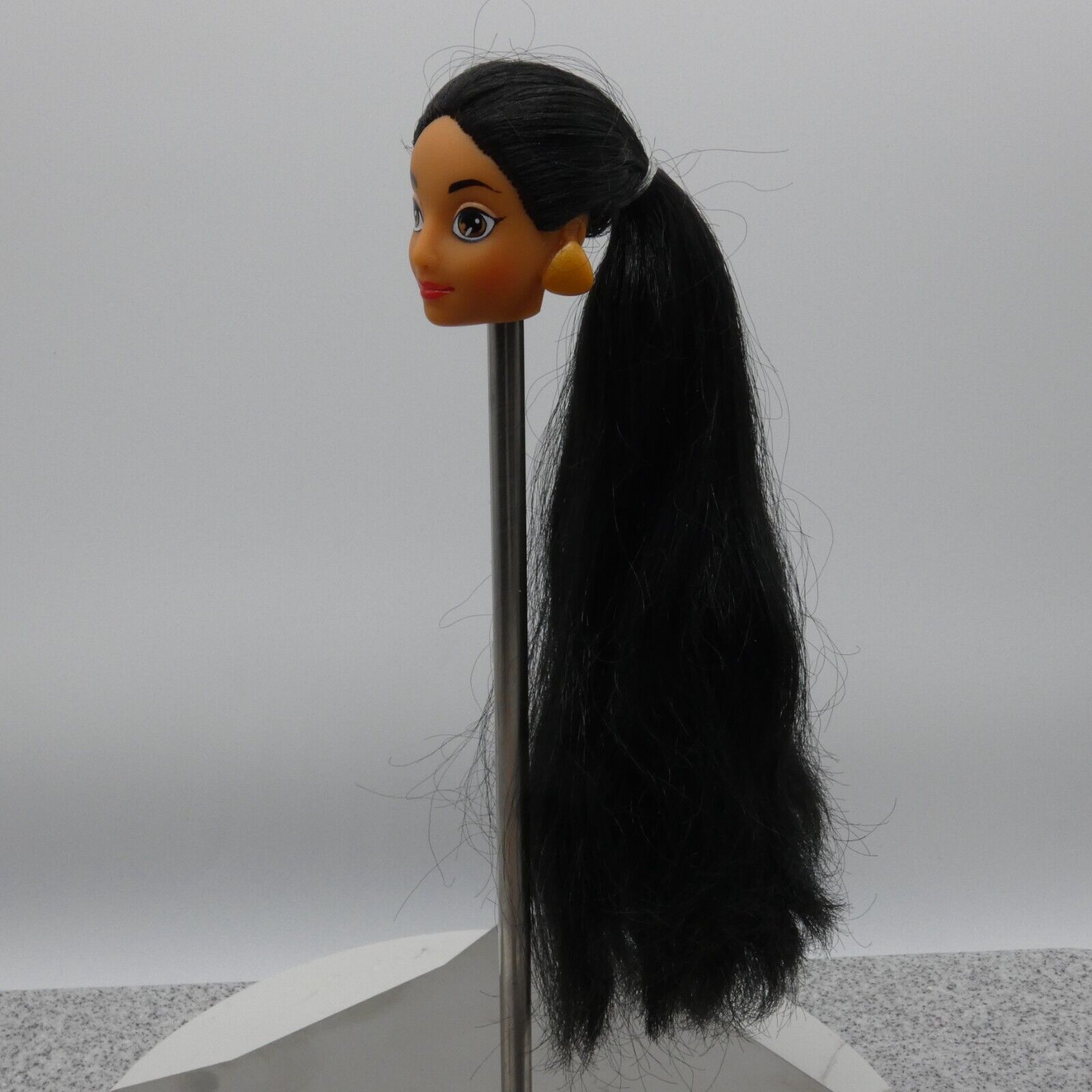 Disney Aladdin Jasmine Doll Head Only Mattel 1992 02557 Long Black Hair