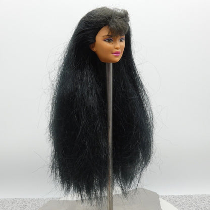 Barbie Pearl Beach Kira Doll Head Black Hair Brown Eyes Medium Light Skin 18580