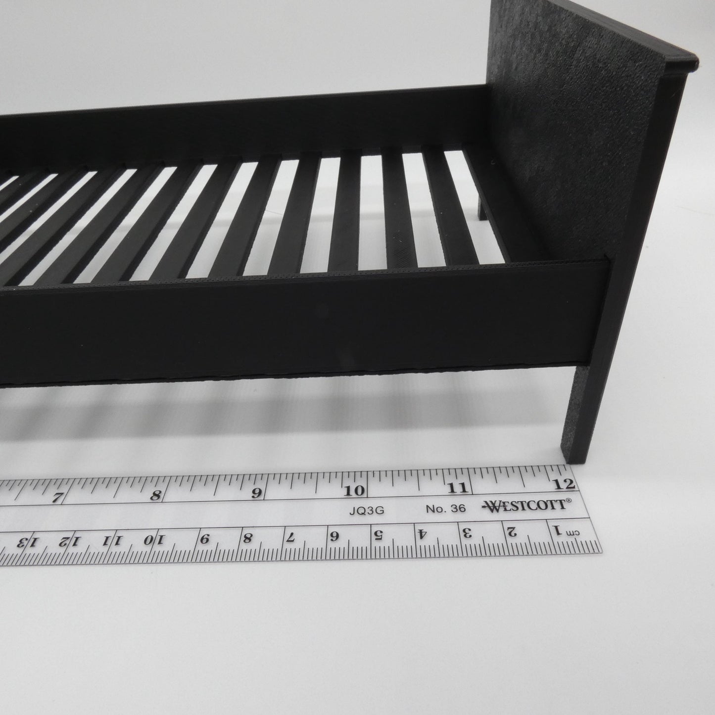 1/6 Scale Doll Furniture Bed Frame Black Single Twin Ikea Hemnes Style 3 Piece Barbie Integrity Toys FR Bratz 1:6 Diorama