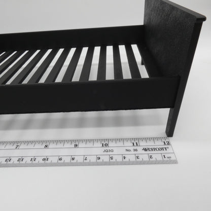1/6 Scale Doll Furniture Bed Frame Black Single Twin Ikea Hemnes Style 3 Piece Barbie Integrity Toys FR Bratz 1:6 Diorama
