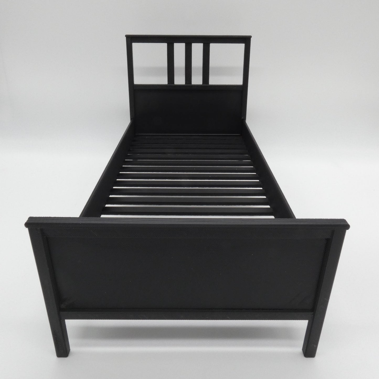 1/6 Scale Doll Furniture Bed Frame Black Single Twin Ikea Hemnes Style 3 Piece Barbie Integrity Toys FR Bratz 1:6 Diorama