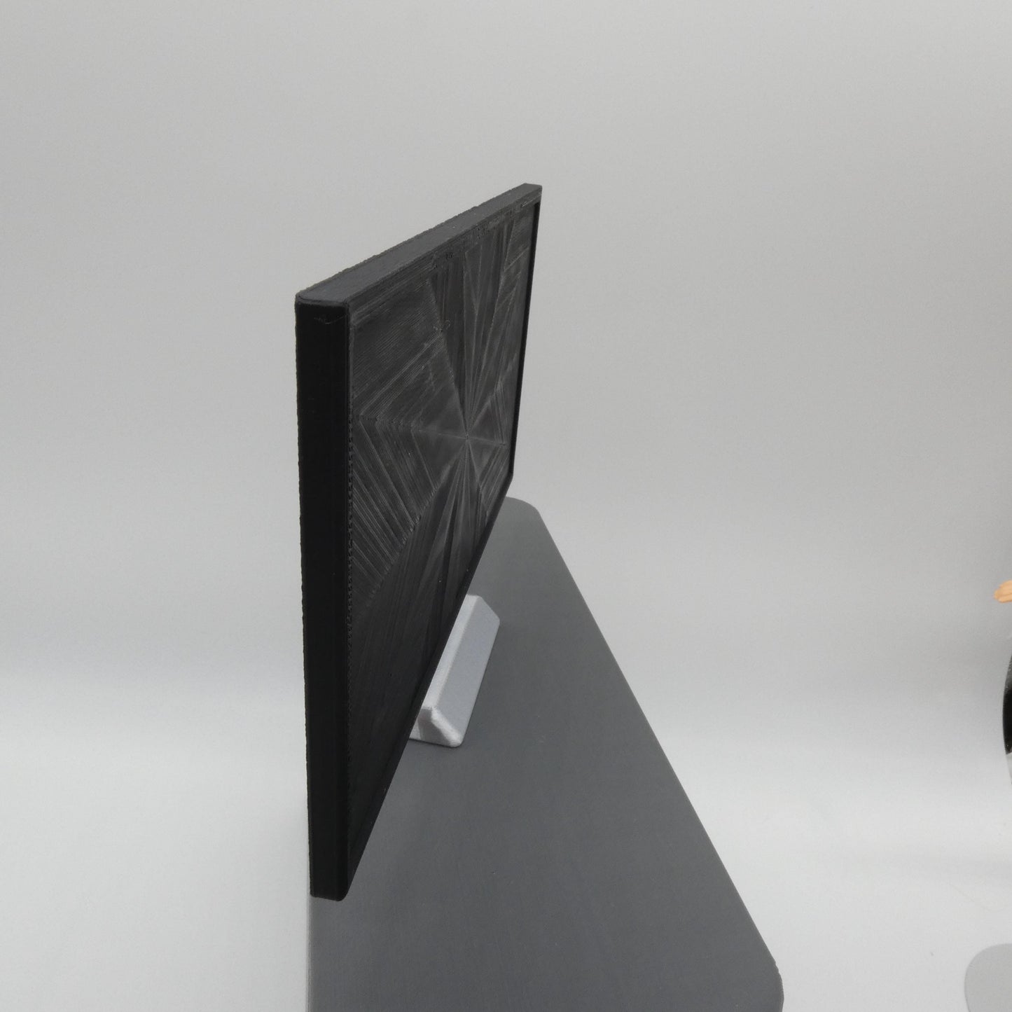 1/6 Scale Doll Furniture Decor TV Black Flatscreen Television Black Blank Screen Silver Base Barbie Integrity Toys FR Bratz 1:6 Diorama