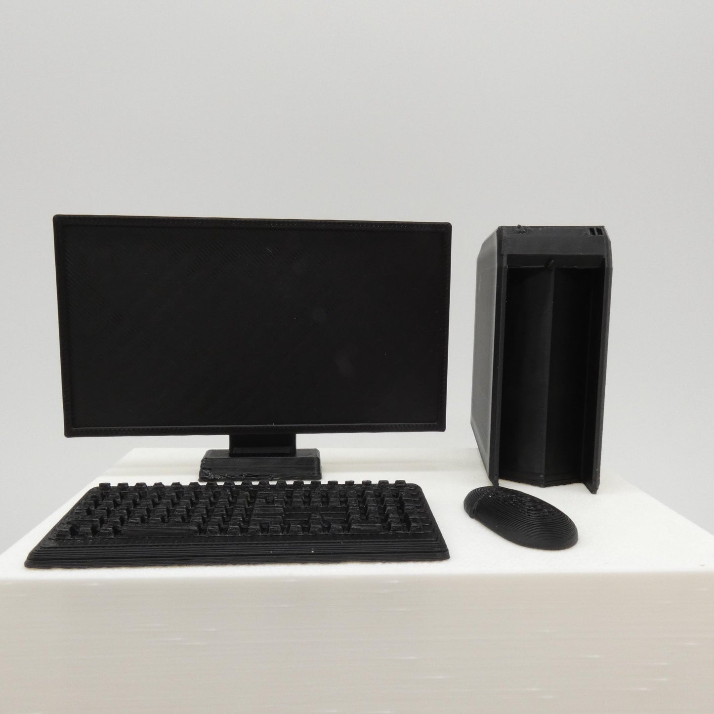 1/6 Scale Doll Furniture Decor Home Computer Black CPU Keyboard Mouse Monitor Barbie Integrity Toys FR Bratz 1:6 Diorama