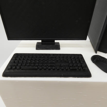 1/6 Scale Doll Furniture Decor Home Computer Black CPU Keyboard Mouse Monitor Barbie Integrity Toys FR Bratz 1:6 Diorama