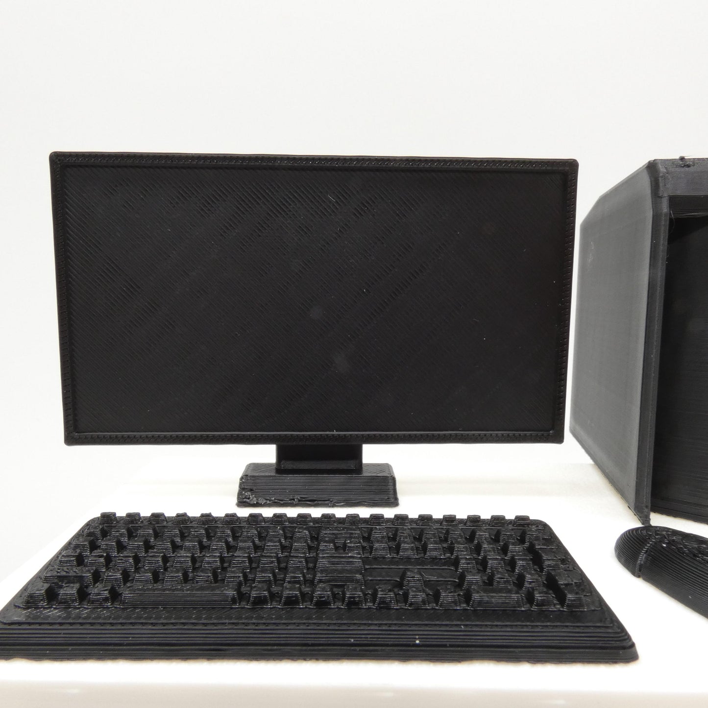 1/6 Scale Doll Furniture Decor Home Computer Black CPU Keyboard Mouse Monitor Barbie Integrity Toys FR Bratz 1:6 Diorama