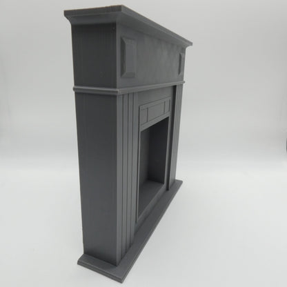 1/6 Scale Doll Furniture Decor Fireplace Gray With Mantle and Hearth 1:6 Barbie Integrity Toys FR GI Joe Ken Diorama