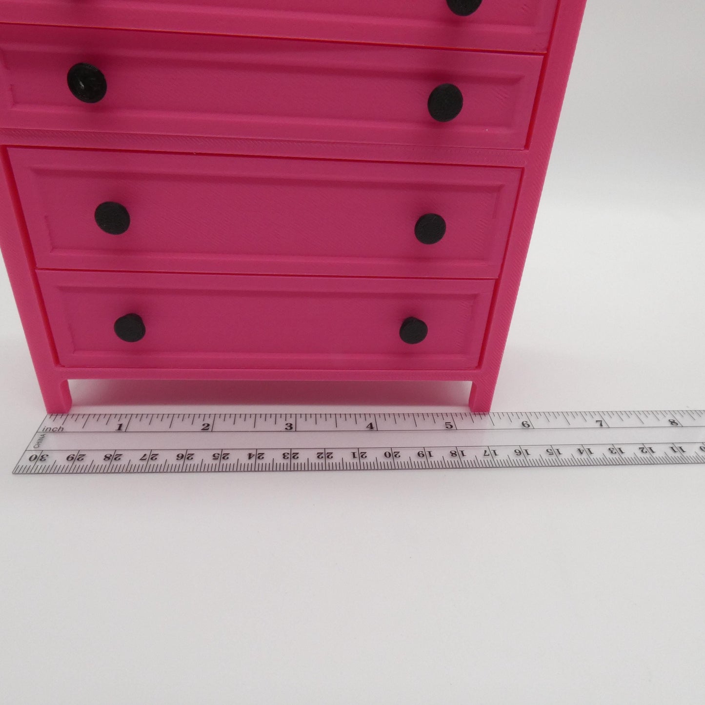 1/6 Scale Doll Furniture Decor Bedroom Magenta 4 Operable Drawer Dresser Barbie Integrity FR 1:6 Diorama