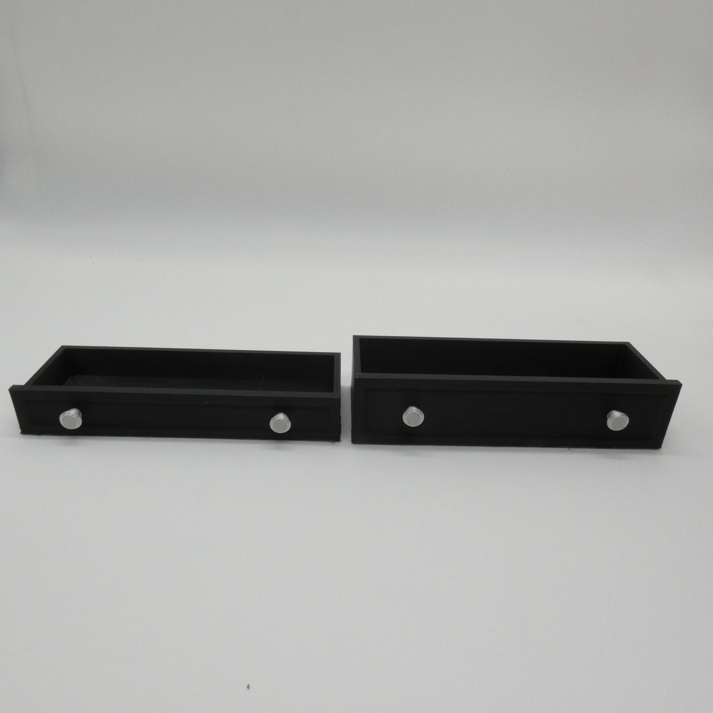 1/6 Scale Doll Furniture Decor Bedroom Black 4 Operable Drawer Dresser Silver Knobs Barbie Integrity FR 1:6 Diorama