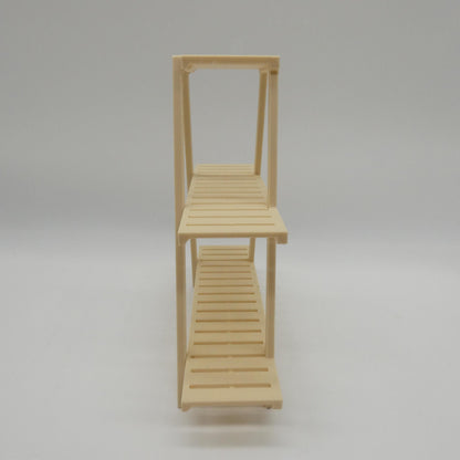 1/6 Scale Doll Furniture Flower Pot Shelf Tan Brown 3 Tier With 6 Pots Barbie Integrity FR 1:6 Diorama