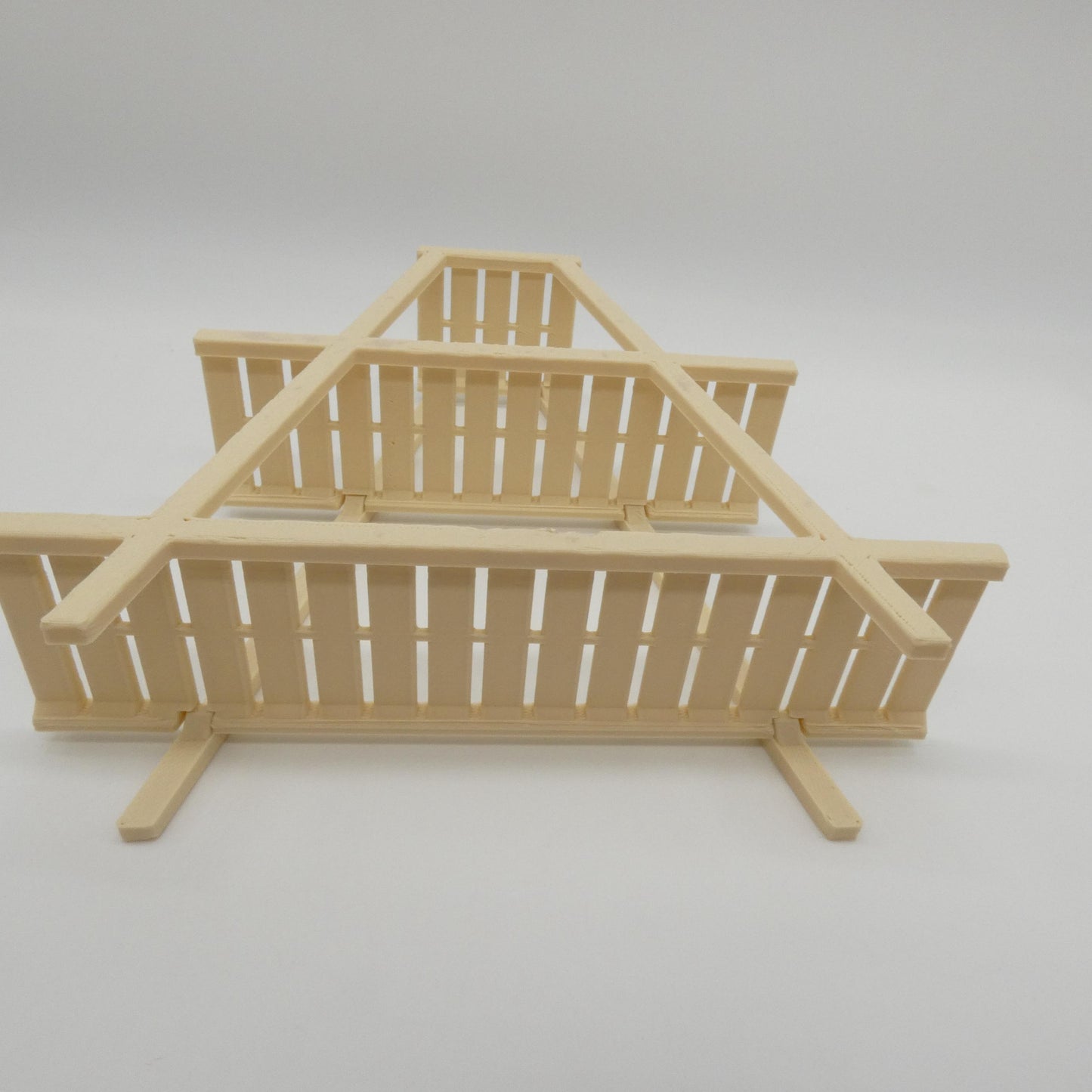 1/6 Scale Doll Furniture Flower Pot Shelf Tan Brown 3 Tier With 6 Pots Barbie Integrity FR 1:6 Diorama