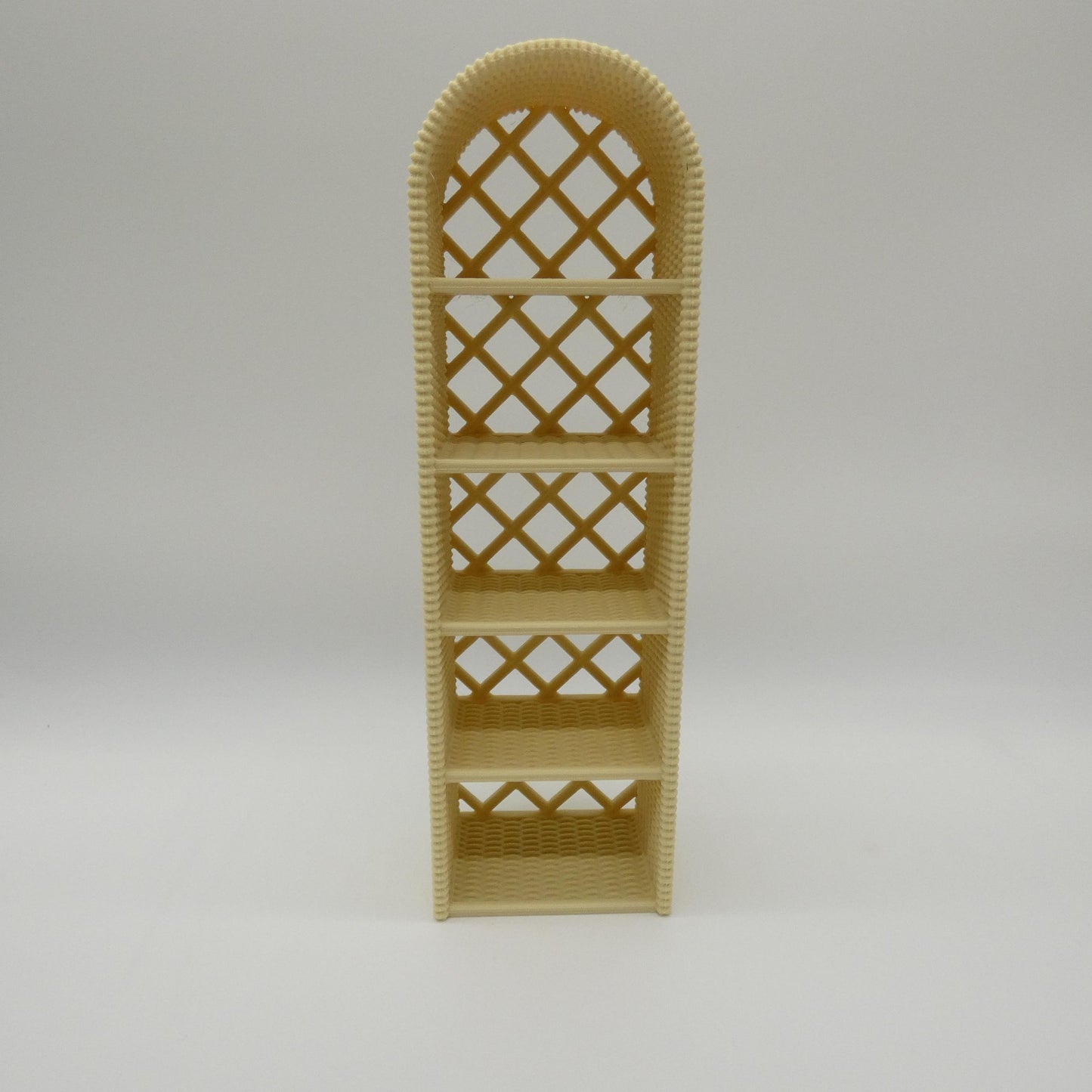 1/6 Scale Doll Furniture Wicker Style Display Stand Bookshelf Tan Beige Brown Barbie Integrity Toys FR Bratz 1:6 Diorama