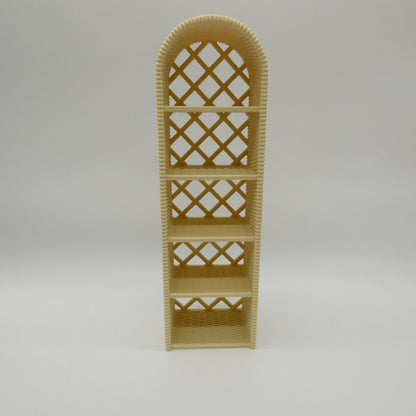 1/6 Scale Doll Furniture Wicker Style Display Stand Bookshelf Tan Beige Brown Barbie Integrity Toys FR Bratz 1:6 Diorama