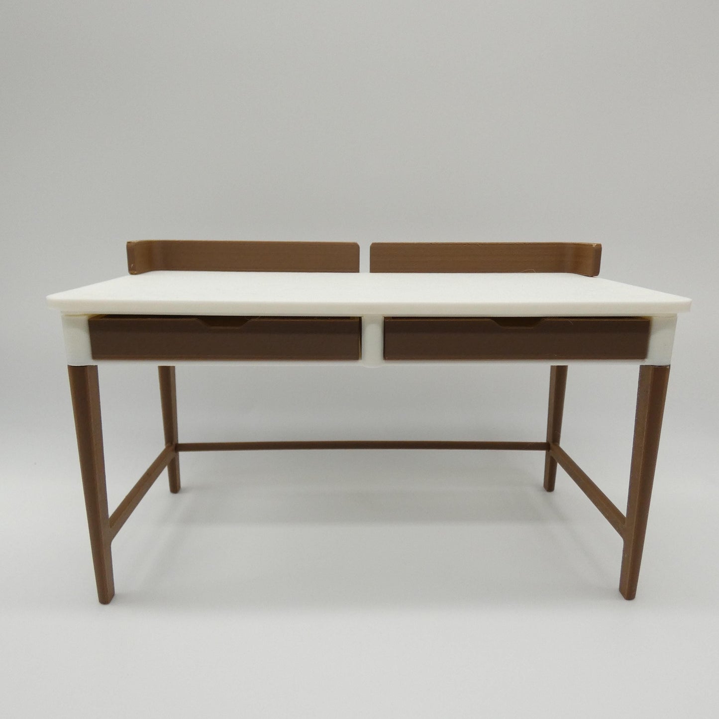 1/6 Scale Doll Furniture Student Desk Two Tone Worktable Top, Drawers, Legs Choose Your Colors Barbie Integrity Toys FR Bratz 1:6 Diorama