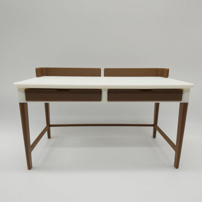 1/6 Scale Doll Furniture Student Desk Two Tone Worktable Top, Drawers, Legs Choose Your Colors Barbie Integrity Toys FR Bratz 1:6 Diorama