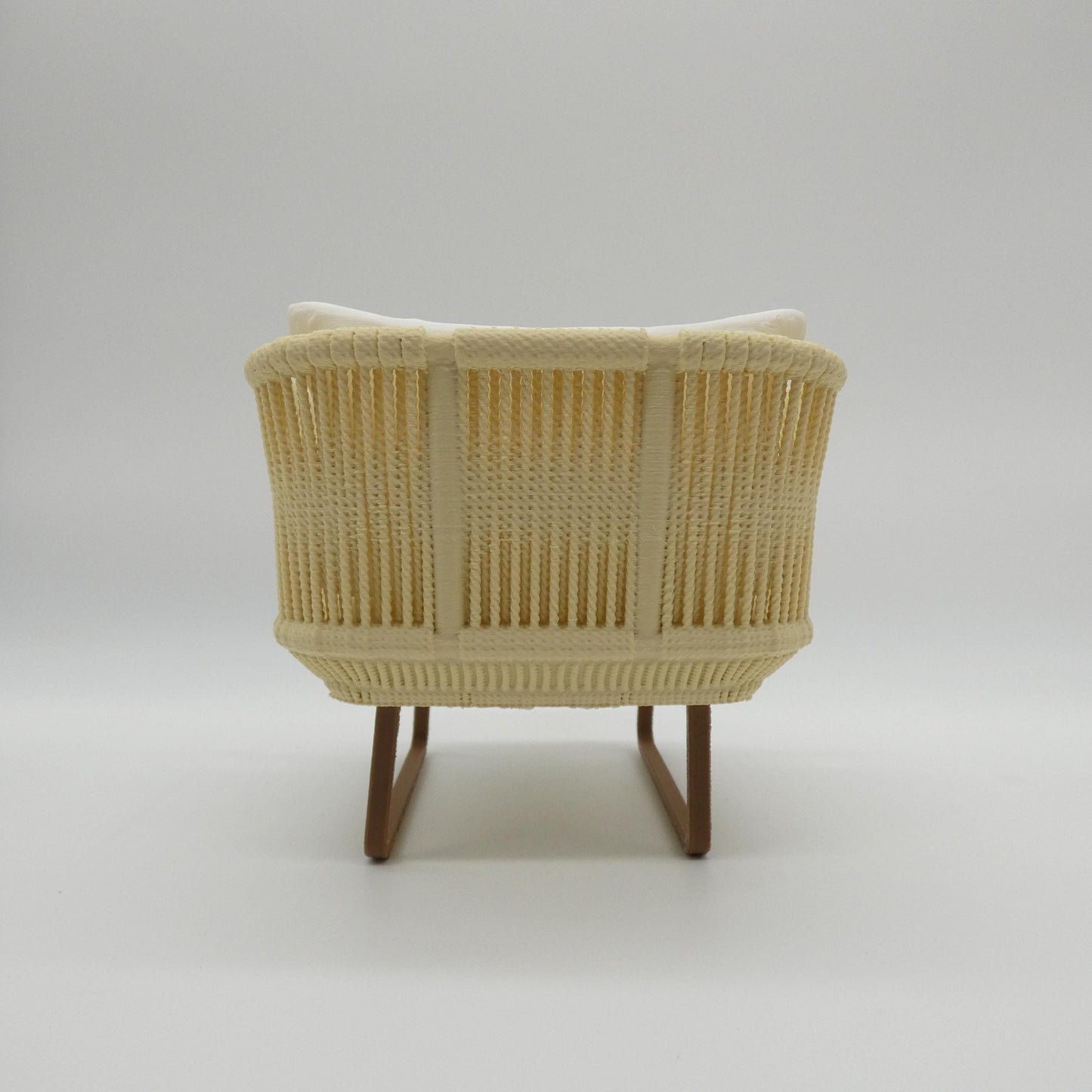 1/6 Scale Doll Furniture Wicker Style Chair Tan Beige Wood Like Legs Barbie Integrity Toys FR Bratz 1:6 Diorama