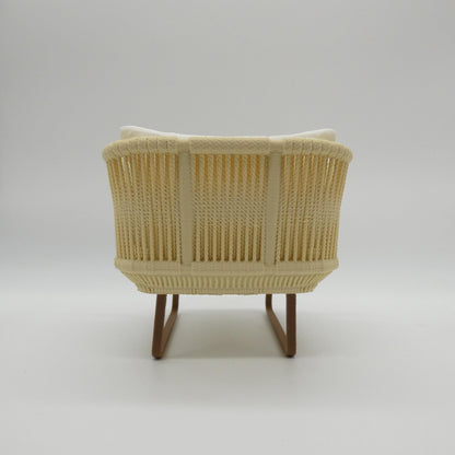 1/6 Scale Doll Furniture Wicker Style Chair Tan Beige Wood Like Legs Barbie Integrity Toys FR Bratz 1:6 Diorama