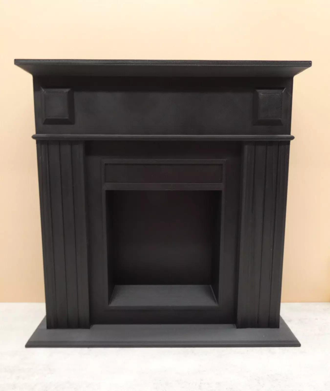 1/6 Scale Doll Furniture Decor Fireplace Gray With Mantle and Hearth 1:6 Barbie Integrity Toys FR GI Joe Ken Diorama