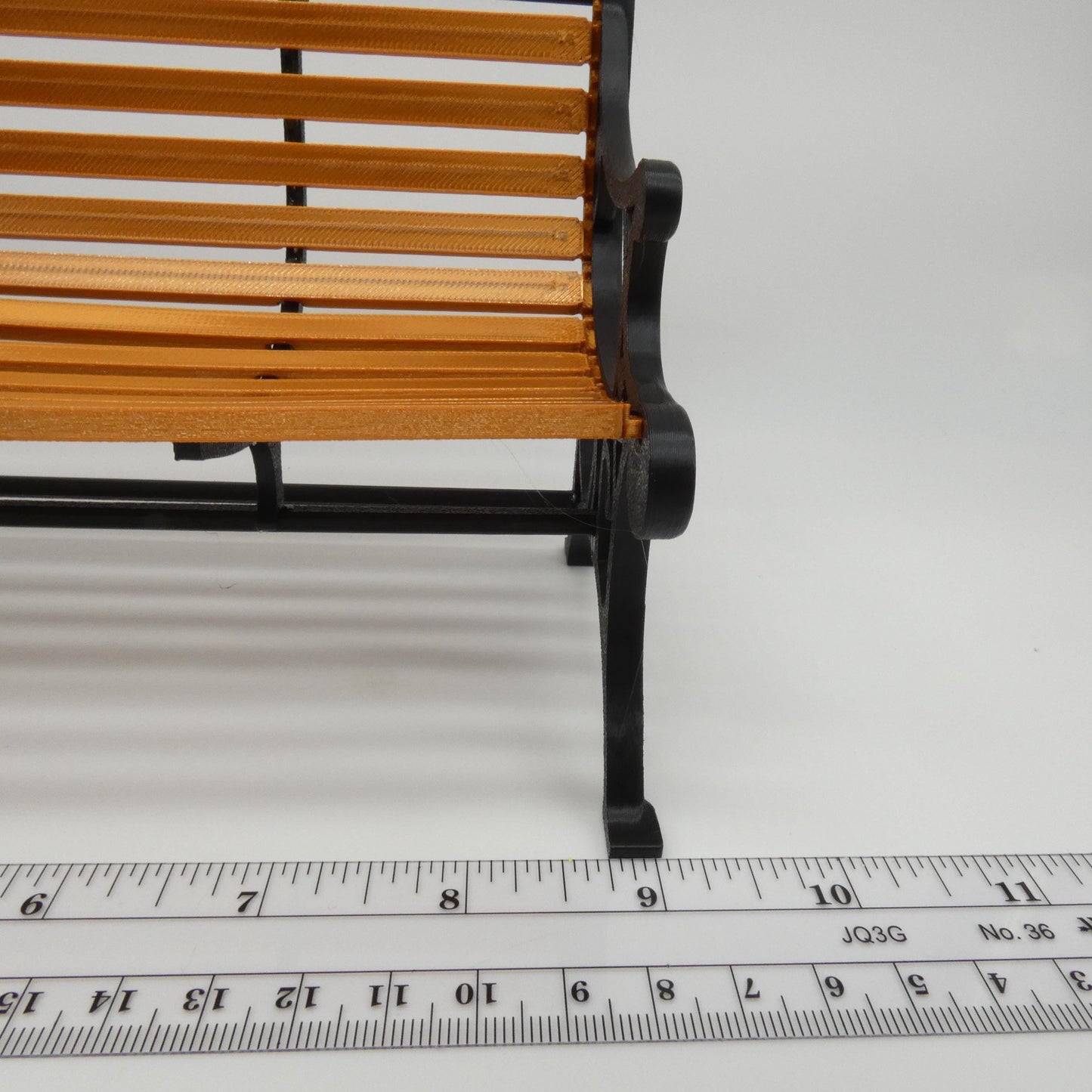 1/6 Scale Doll Furniture Park Bench Two Tone Choose Your Colors Porch City Park Barbie Ken Integrity Toys FR Bratz 1:6 Diorama