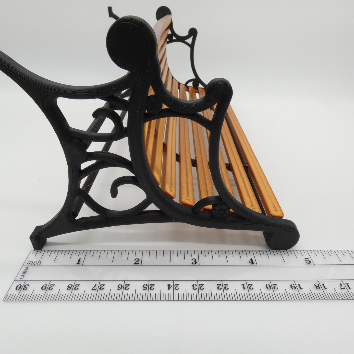 1/6 Scale Doll Furniture Park Bench Two Tone Choose Your Colors Porch City Park Barbie Ken Integrity Toys FR Bratz 1:6 Diorama