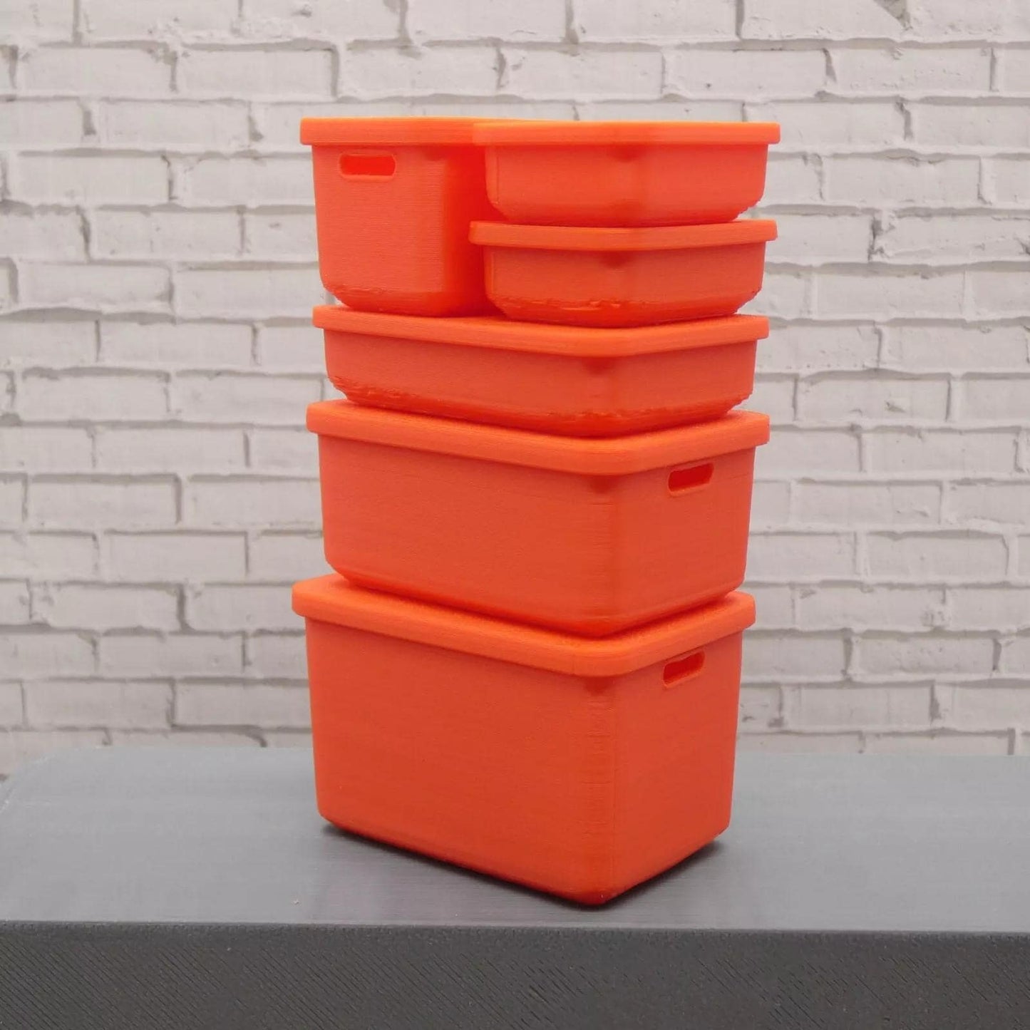 1/6 Scale Doll Storage Containers 6 With Lids Bins Handles Choose Your Color Barbie Ken Integrity Toys FR Bratz 1:6 Diorama