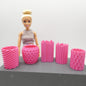 1/6 Scale Doll Furniture Set of 5 Modern Vases Indoor Planters Choose Your Color Barbie Ken Integrity Toys FR Bratz 1:6 Diorama