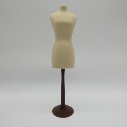 1/6 Scale Doll Furniture Dress Form Tan Mannequin On Brown Stand OR Choose Your Own Colors Barbie Ken Integrity Toys FR Bratz 1:6 Diorama