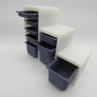 1/6 Scale Doll Furniture Stair Step Storage Unit With Removable Bins Choose Your Own Colors 1:6 Barbie Integrity FR Bratz Diorama