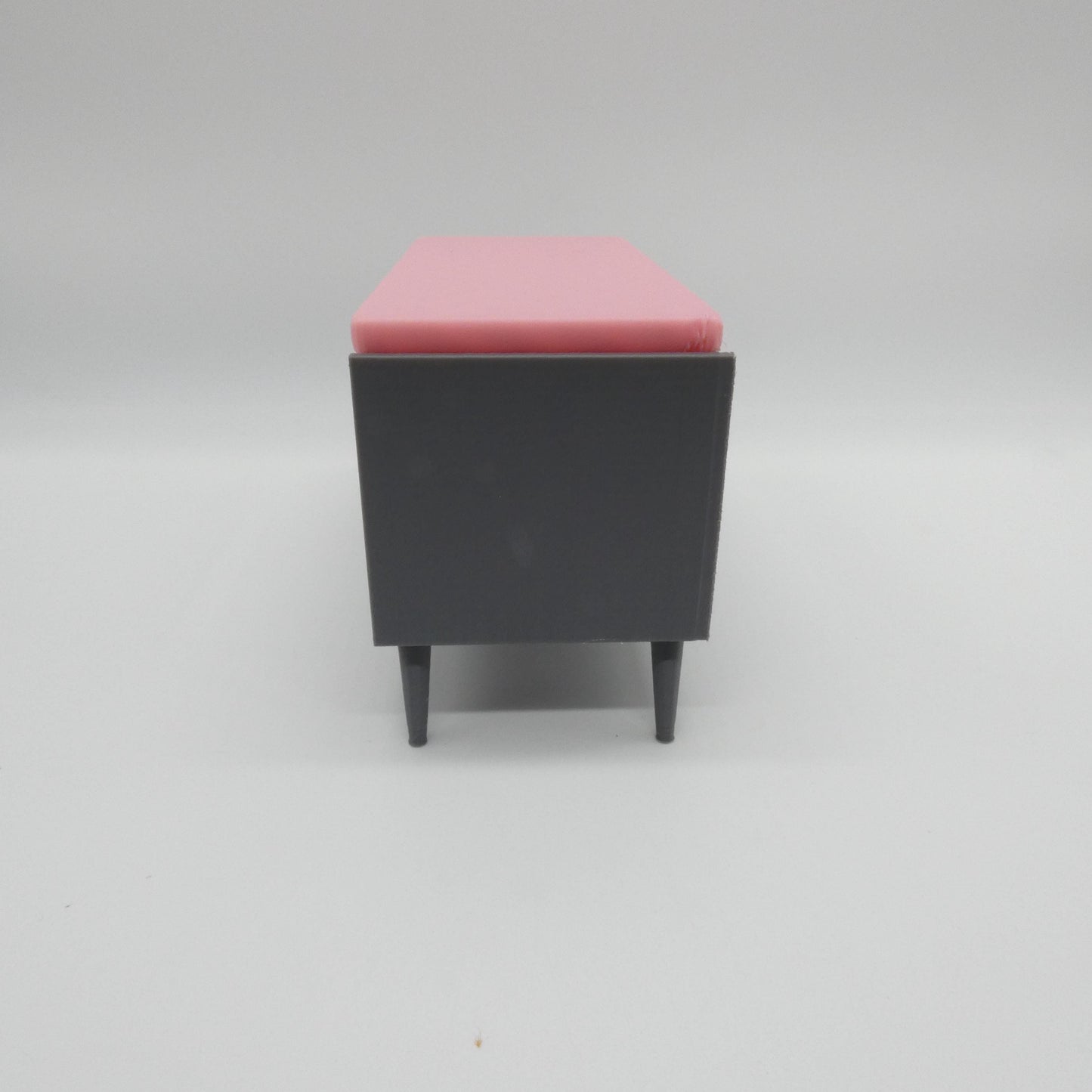 1/6 Scale Doll Furniture Shoe Cubby Storage Bench Gray With Pink Top Pad Barbie Integrity Toys FR Bratz 1:6 Diorama