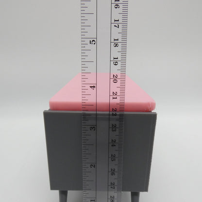 1/6 Scale Doll Furniture Shoe Cubby Storage Bench Gray With Pink Top Pad Barbie Integrity Toys FR Bratz 1:6 Diorama