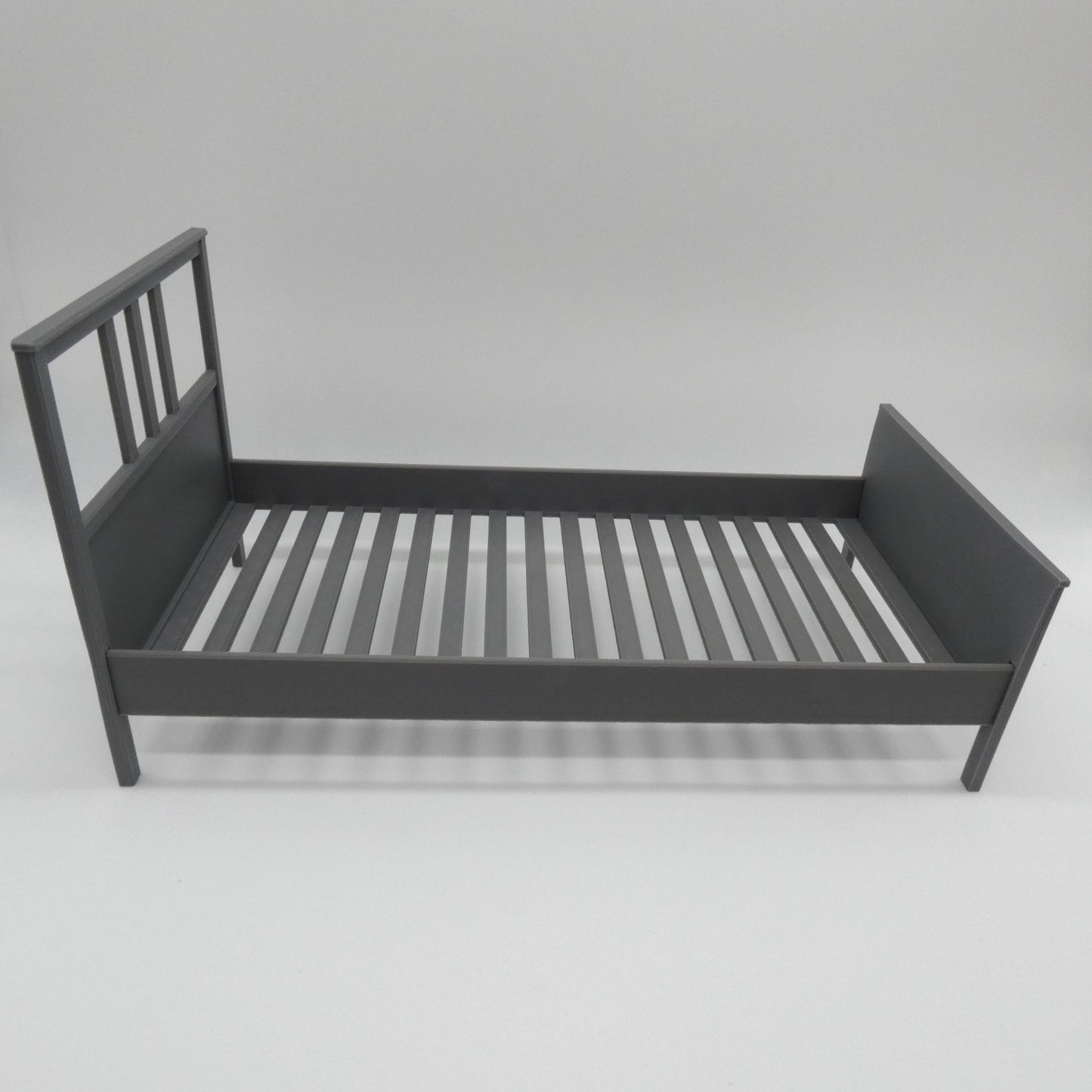 1/6 Scale Doll Furniture Bed Frame Gray Single Twin Ikea Hemnes Style 3 Piece Barbie Integrity Toys FR Bratz 1:6 Diorama