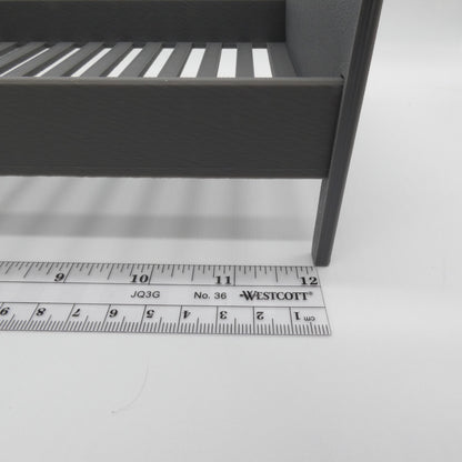 1/6 Scale Doll Furniture Bed Frame Gray Single Twin Ikea Hemnes Style 3 Piece Barbie Integrity Toys FR Bratz 1:6 Diorama