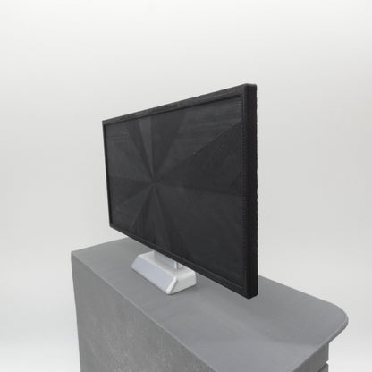 1/6 Scale Doll Furniture Decor TV Black Flatscreen Television Black Blank Screen Silver Base Barbie Integrity Toys FR Bratz 1:6 Diorama