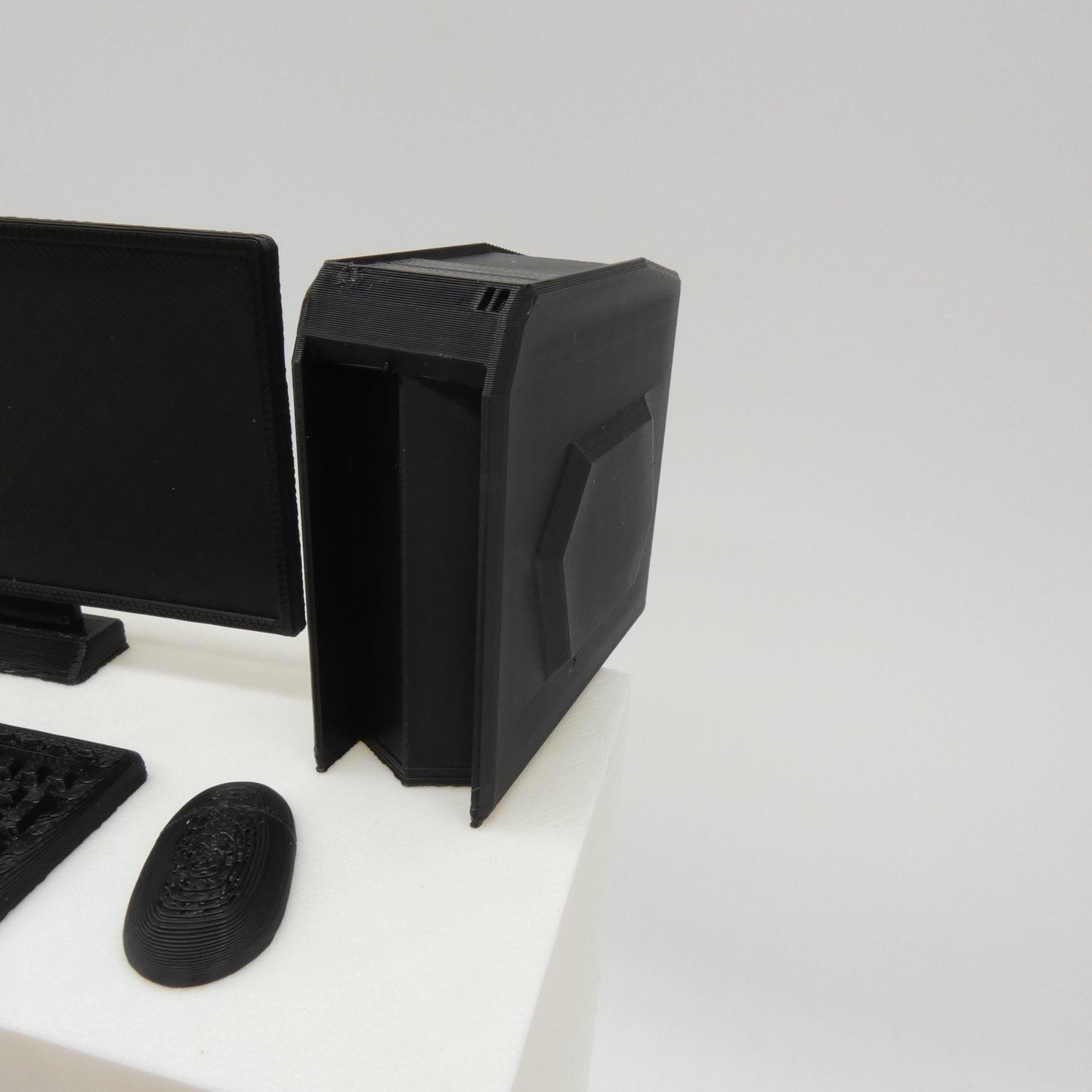 1/6 Scale Doll Furniture Decor Home Computer Black CPU Keyboard Mouse Monitor Barbie Integrity Toys FR Bratz 1:6 Diorama