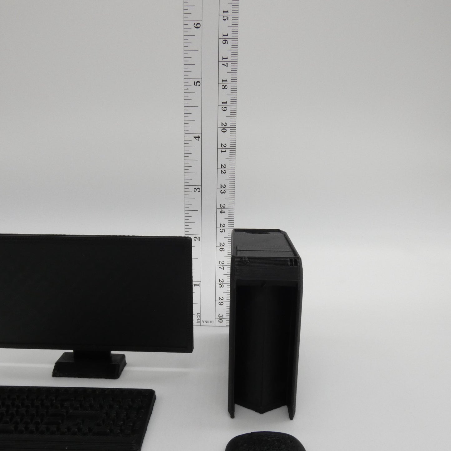 1/6 Scale Doll Furniture Decor Home Computer Black CPU Keyboard Mouse Monitor Barbie Integrity Toys FR Bratz 1:6 Diorama