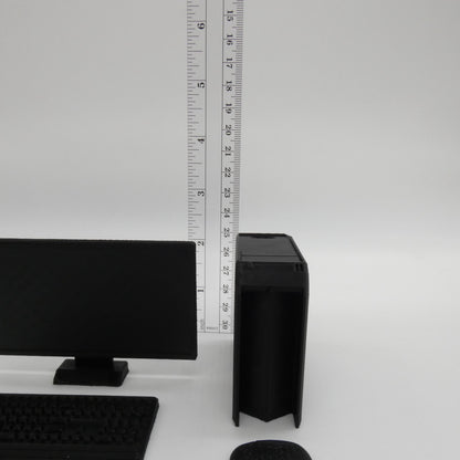 1/6 Scale Doll Furniture Decor Home Computer Black CPU Keyboard Mouse Monitor Barbie Integrity Toys FR Bratz 1:6 Diorama