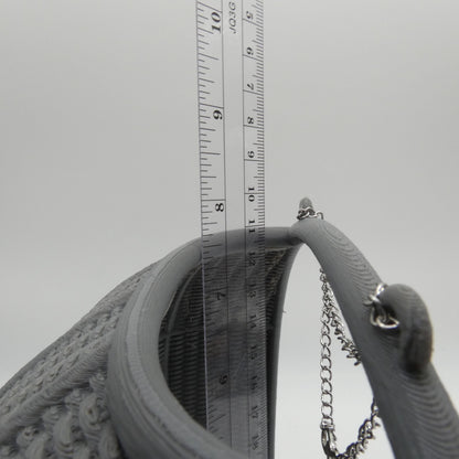 1/6 Scale Doll Furniture Decor Hanging Wicker Gray Porch Swing With White Seat Pad Chain Attach Barbie Integrity Toys FR Bratz 1:6 Diorama