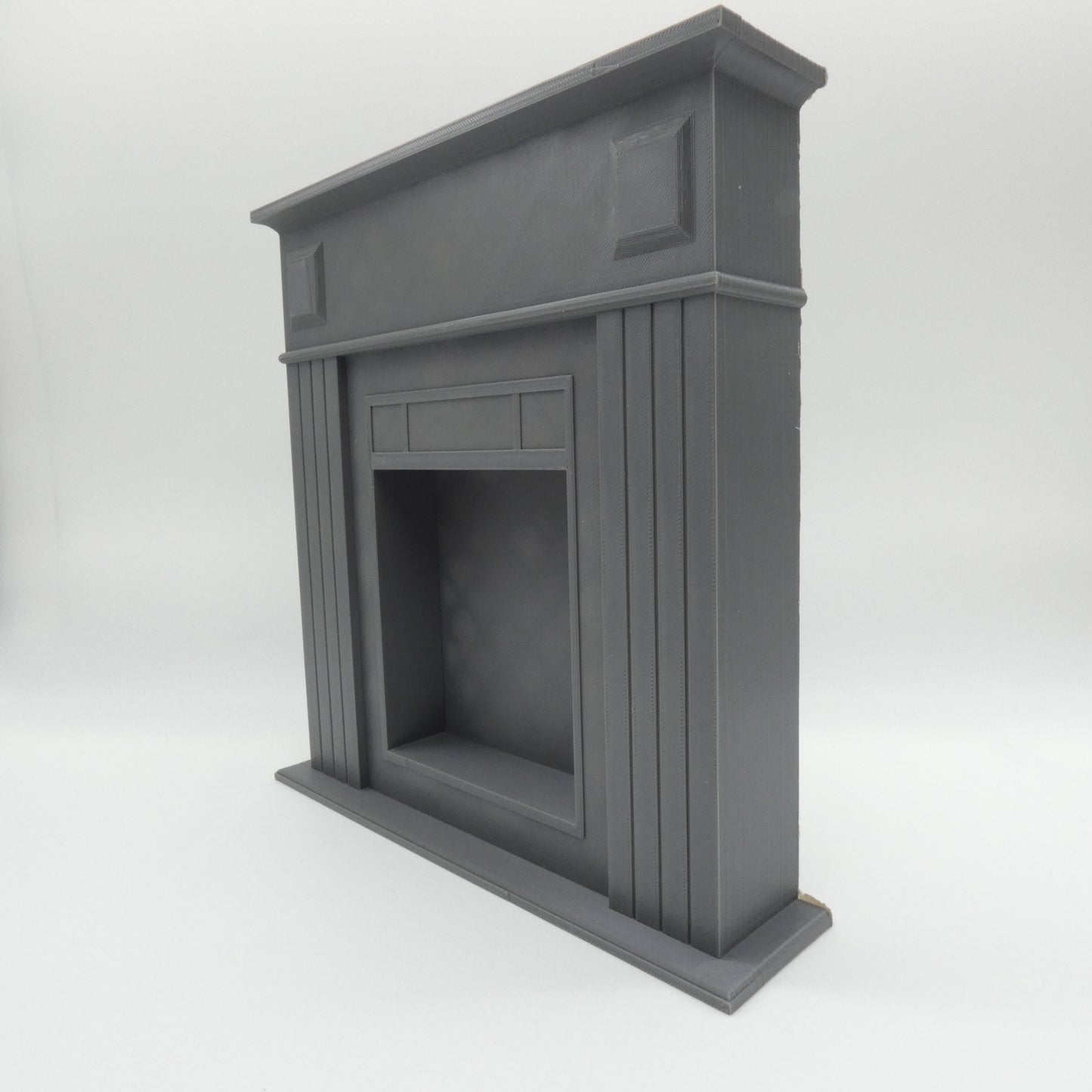 1/6 Scale Doll Furniture Decor Fireplace Gray With Mantle and Hearth 1:6 Barbie Integrity Toys FR GI Joe Ken Diorama