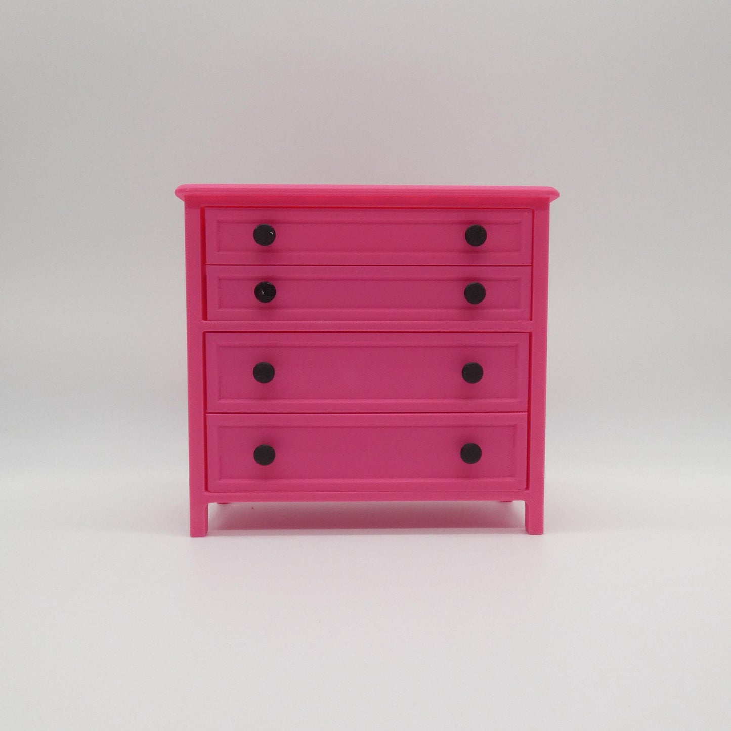1/6 Scale Doll Furniture Decor Bedroom Magenta 4 Operable Drawer Dresser Barbie Integrity FR 1:6 Diorama