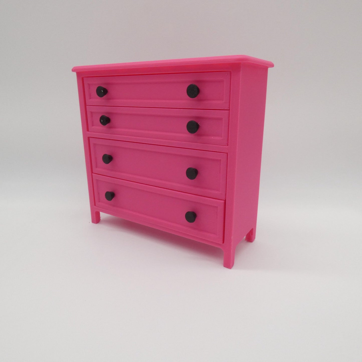 1/6 Scale Doll Furniture Decor Bedroom Magenta 4 Operable Drawer Dresser Barbie Integrity FR 1:6 Diorama