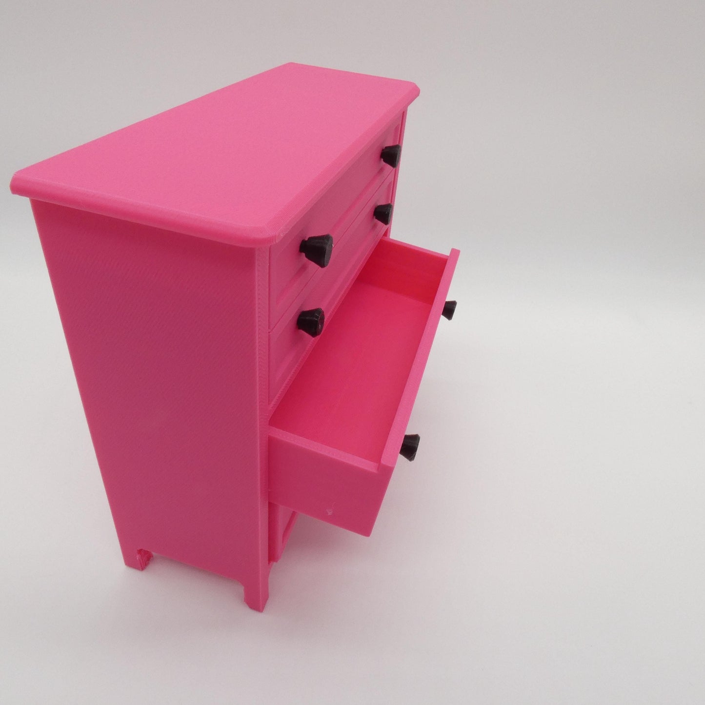 1/6 Scale Doll Furniture Decor Bedroom Magenta 4 Operable Drawer Dresser Barbie Integrity FR 1:6 Diorama