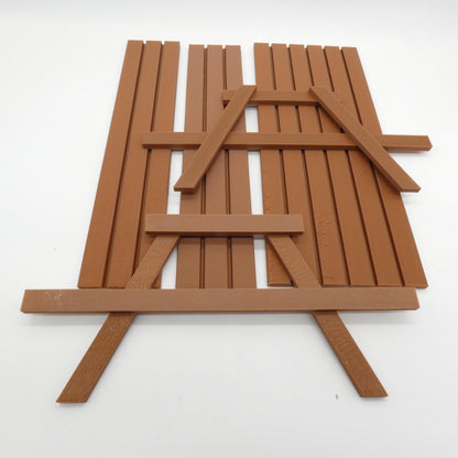 1/6 Scale Doll Furniture Picnic Table Medium Brown Or Choose Your Own Color Wood Like Barbie Integrity Toys FR Bratz 1:6 Diorama