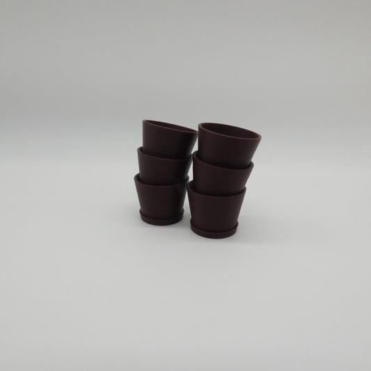 1/6 Scale Doll Furniture Flower Pot Shelf Tan Brown 3 Tier With 6 Pots Barbie Integrity FR 1:6 Diorama