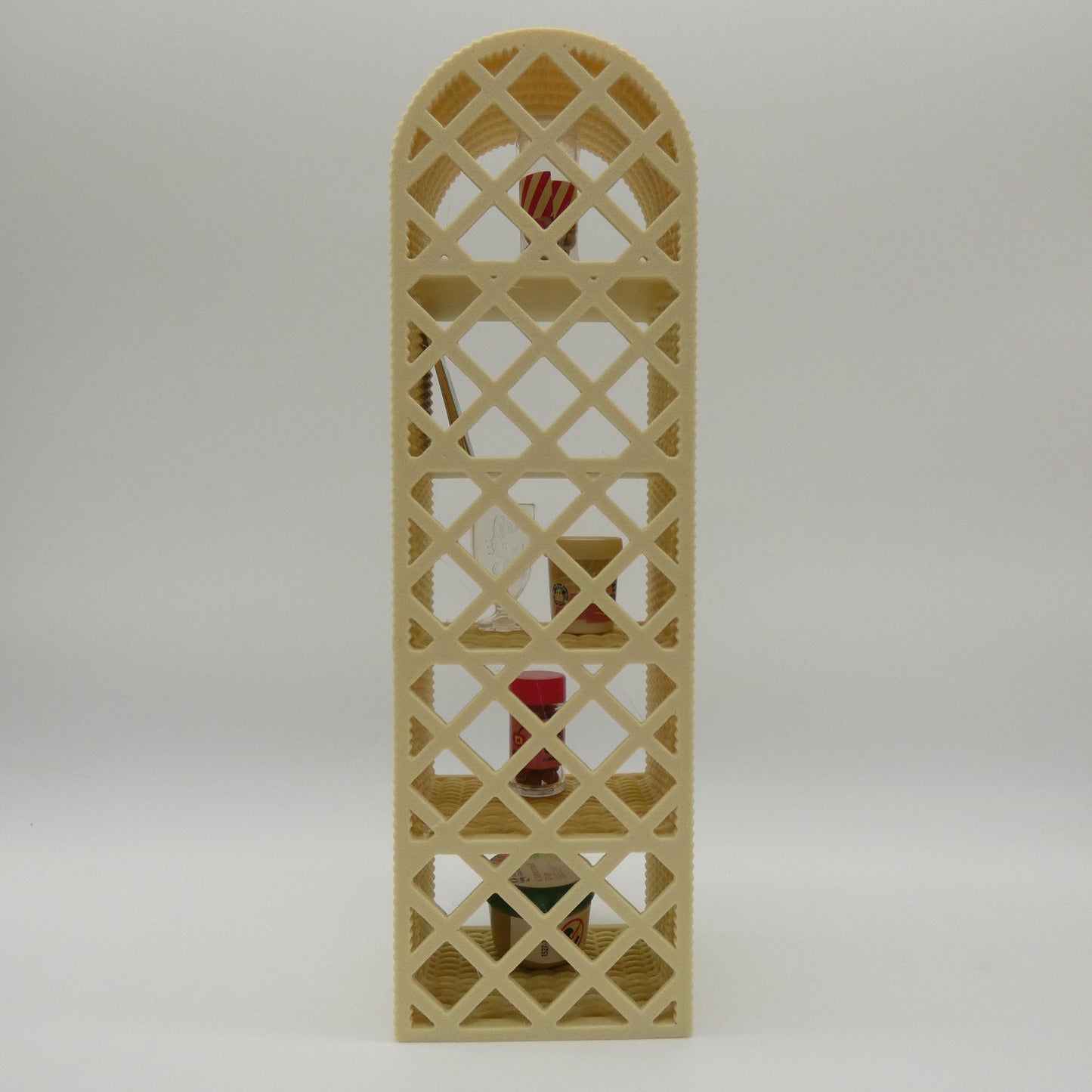 1/6 Scale Doll Furniture Wicker Style Display Stand Bookshelf Tan Beige Brown Barbie Integrity Toys FR Bratz 1:6 Diorama