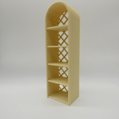 1/6 Scale Doll Furniture Wicker Style Display Stand Bookshelf Tan Beige Brown Barbie Integrity Toys FR Bratz 1:6 Diorama