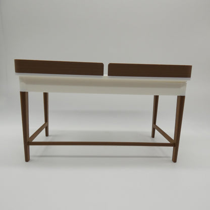 1/6 Scale Doll Furniture Student Desk Two Tone Worktable Top, Drawers, Legs Choose Your Colors Barbie Integrity Toys FR Bratz 1:6 Diorama